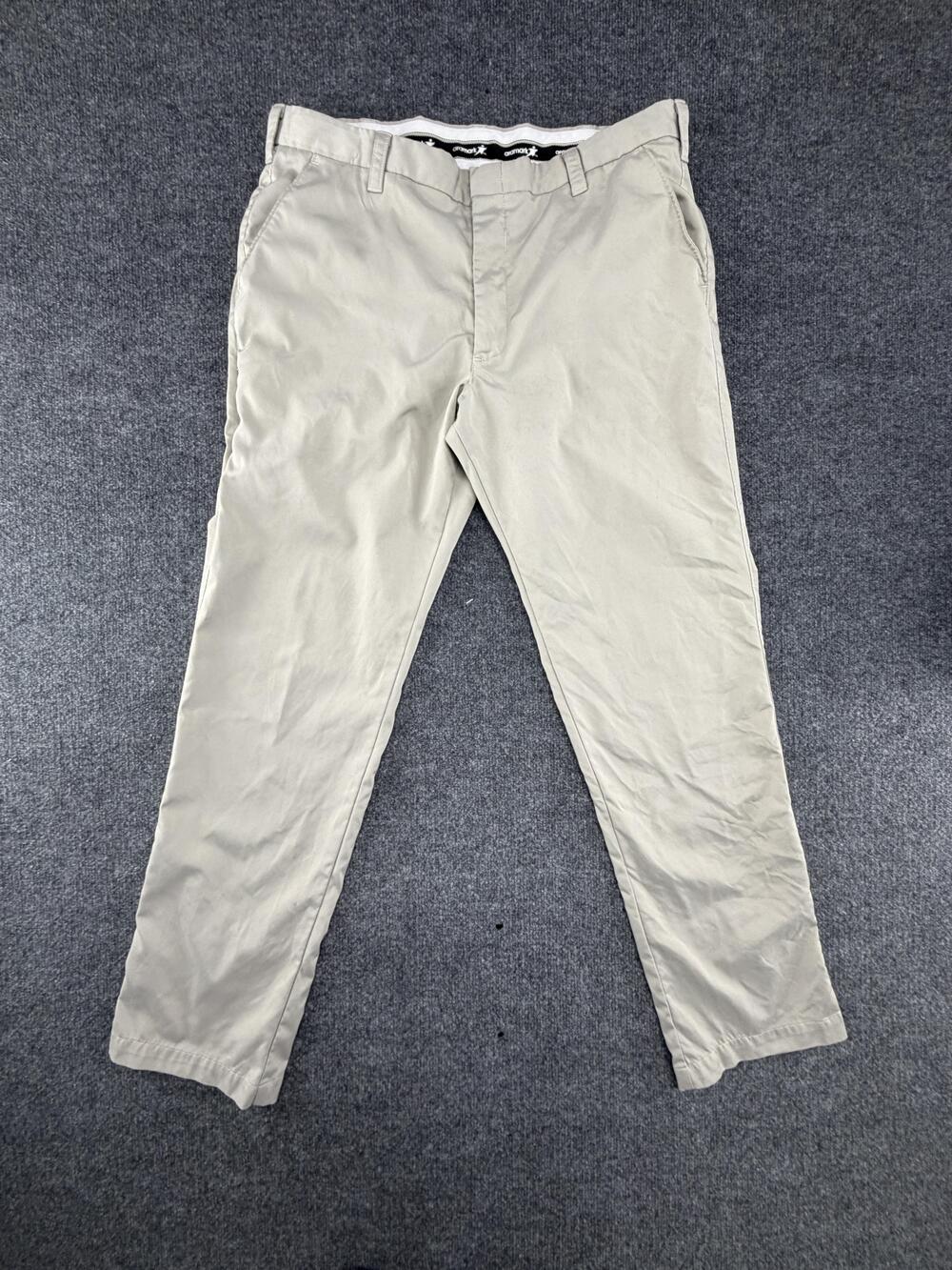 Aramark FlexFit Pants Mens 38x34 Beige Work Chino Stretch Microfiber Uniform